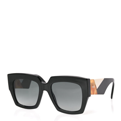 Fendi Facets Square Sunglasses FF 0263/S Black 1 of 7