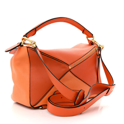 Loewe Calfskin Medium Puzzle Bag Orange Multi 3 of 19