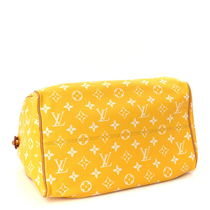 Louis Vuitton Calfskin Monogram Speedy P9 Bandouliere 40 Jaune Mat 4 of 9