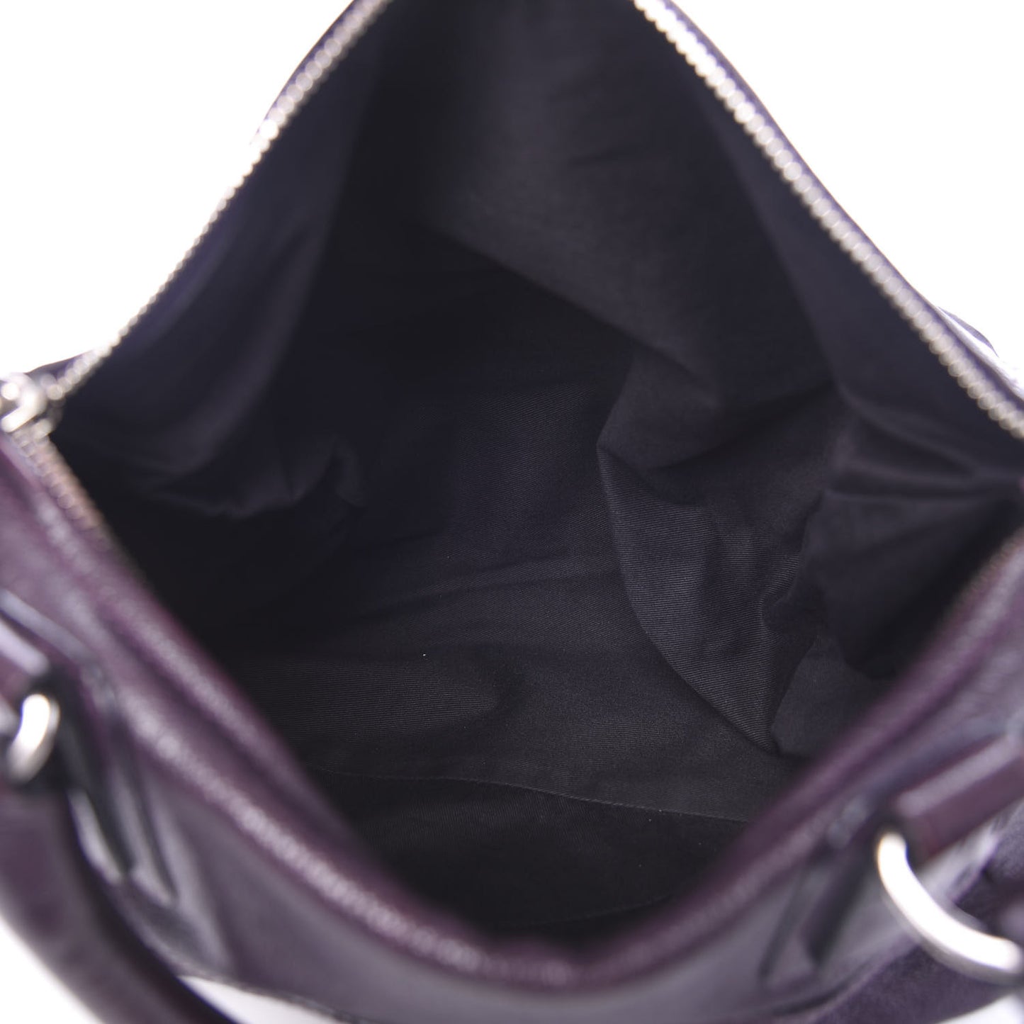 Sugar Goatskin Large Pandora Aubergine