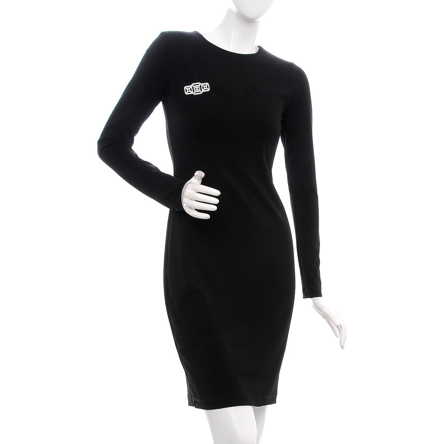 Chanel Crystal CC Brooch Silver 2 of 4