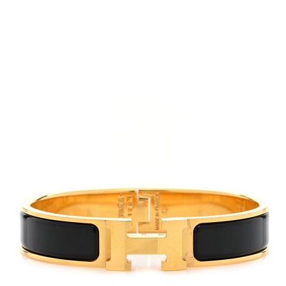 Hermes Enamel Narrow Clic Clac H Bracelet PM Black 1 of 5