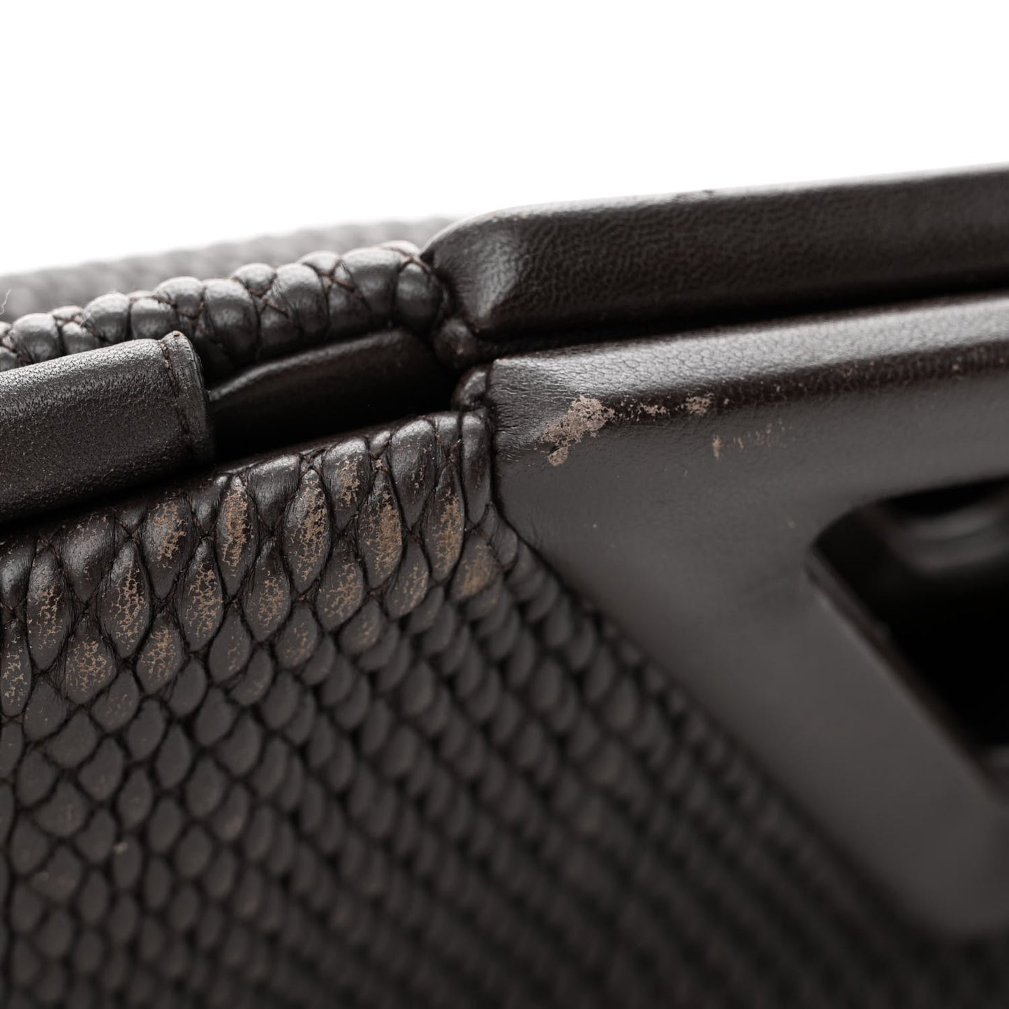 Lambskin Knit Medium The Point Triangle Bag Fondant