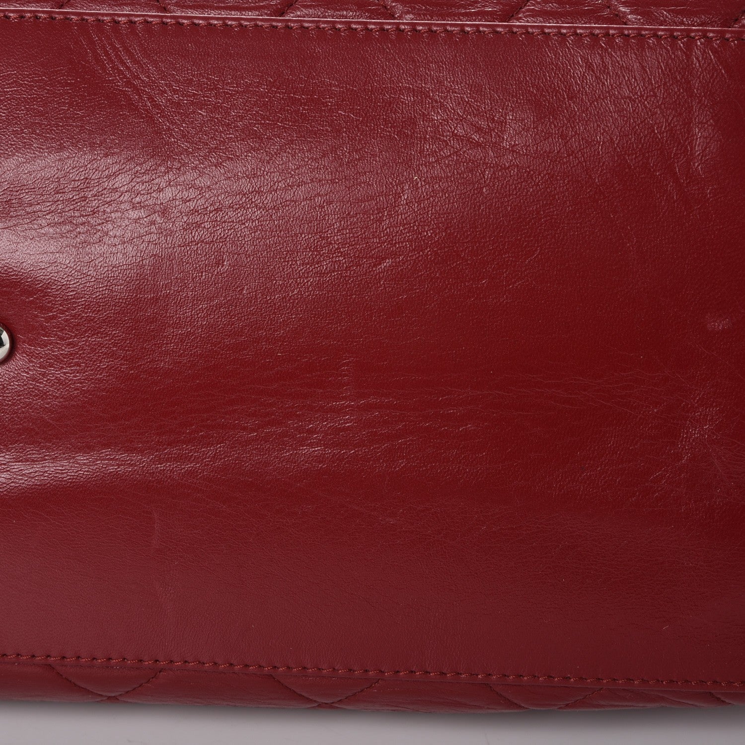 Chanel Lambskin Quilted East West Large Tote Red 9 of 9