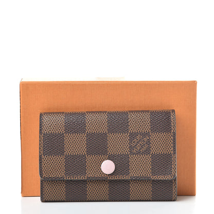 Louis Vuitton Damier Ebene Multicles 6 Key Holder Rose Ballerine 10 of 10