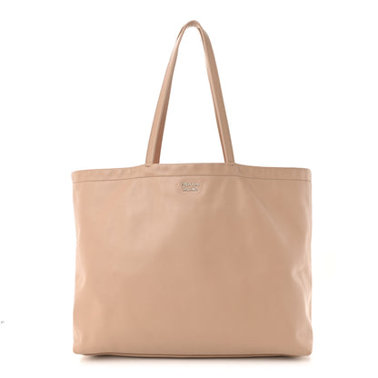 Prada Soft Calfskin Shopping Tote Cammeo Lacca 1 of 14