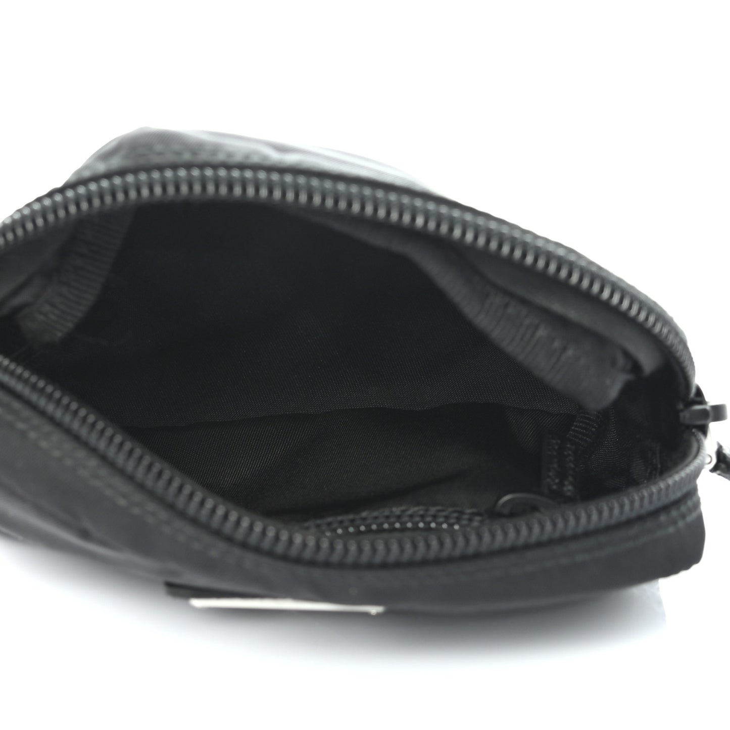 Tessuto Nylon Saffiano Pouch Black