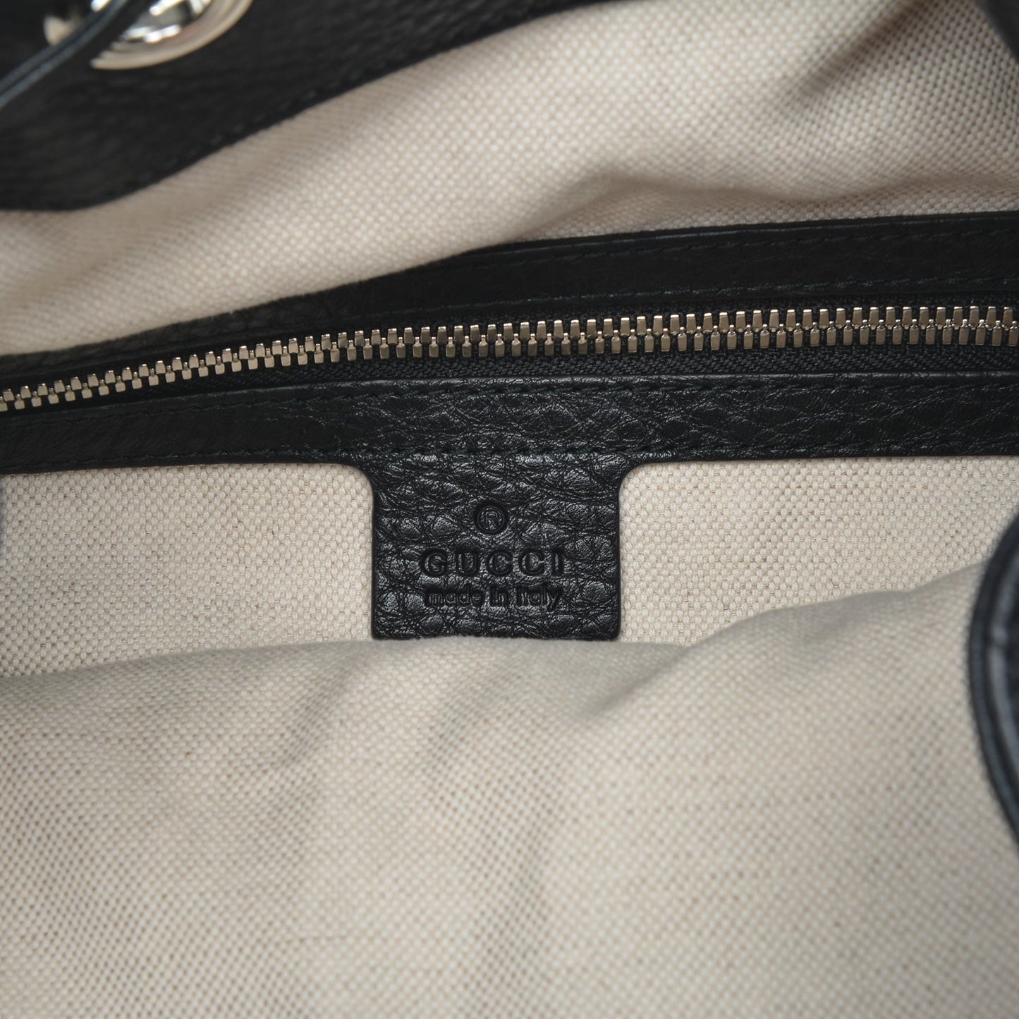 Pebbled Calfskin Small Soho Drawstring Backpack Black