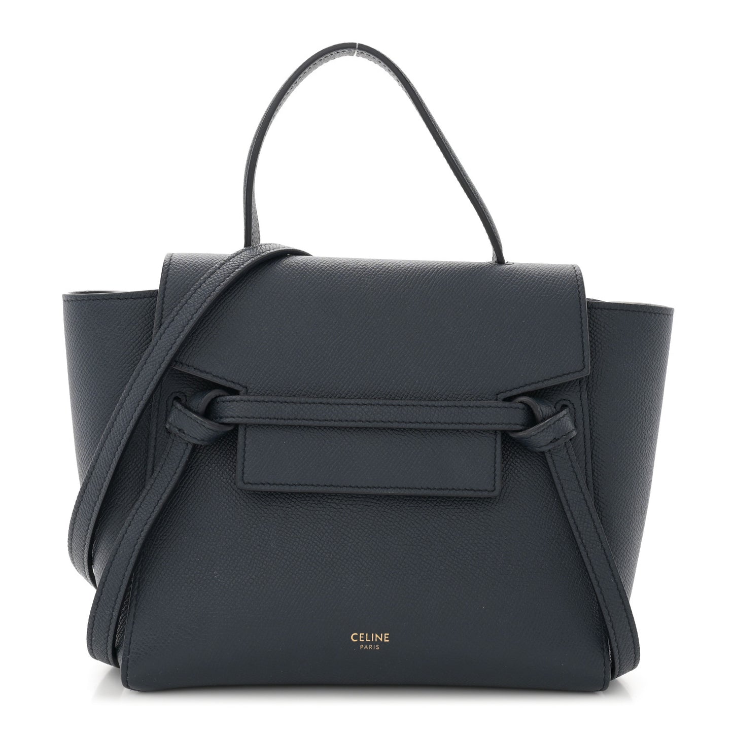 Grained Calfskin Nano Belt Bag Navy