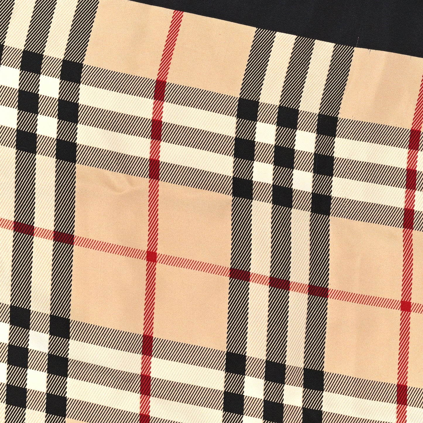 Silk House Check Square Scarf Beige Black