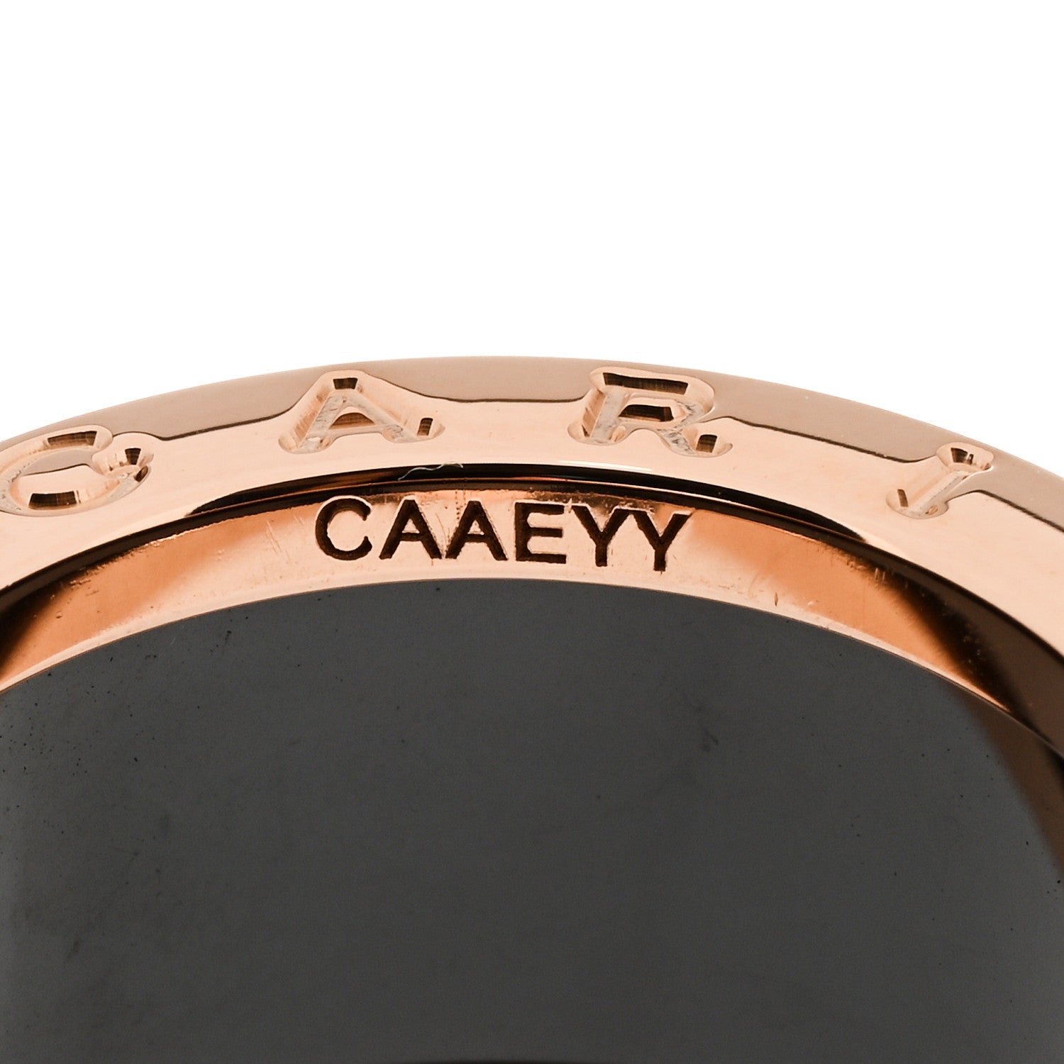 Bulgari 18K Rose Gold Black Ceramic B.Zero1 Four-Band Ring 53 6.25 6 of 6