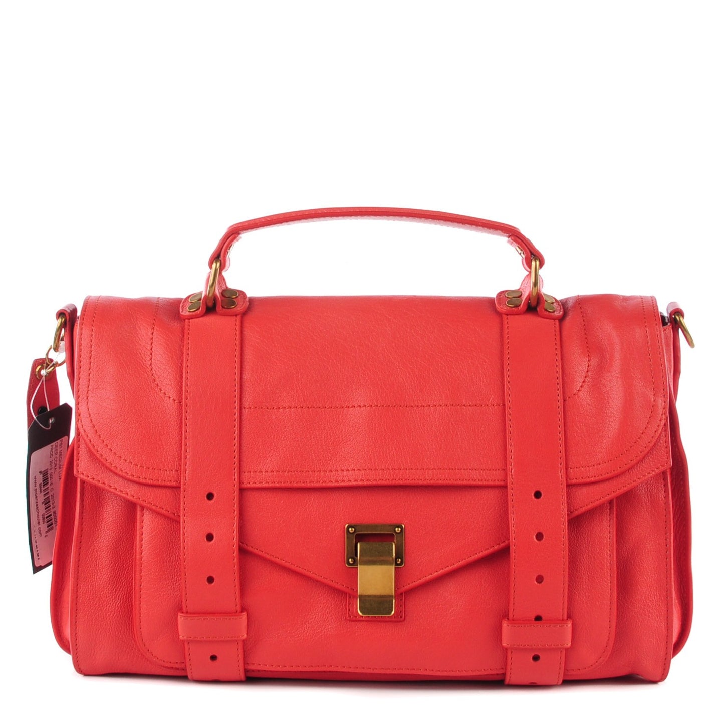 Lambskin Medium PS1 Satchel Deep Coral