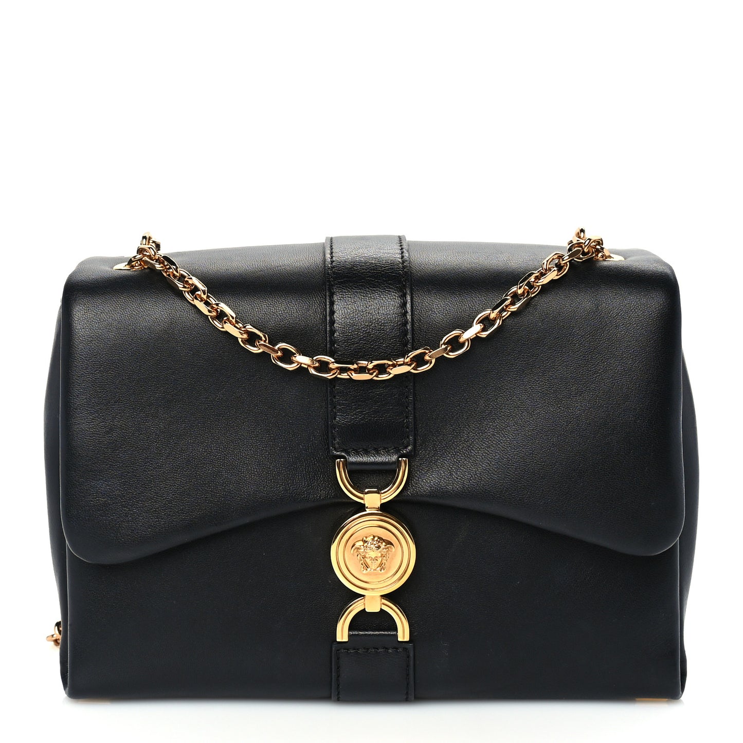 Lambskin Kleio Shoulder Bag Lipstick  Black