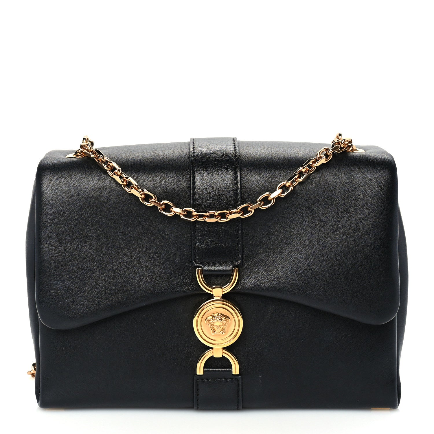 Versace Lambskin Kleio Shoulder Bag Lipstick  Black 1 of 8