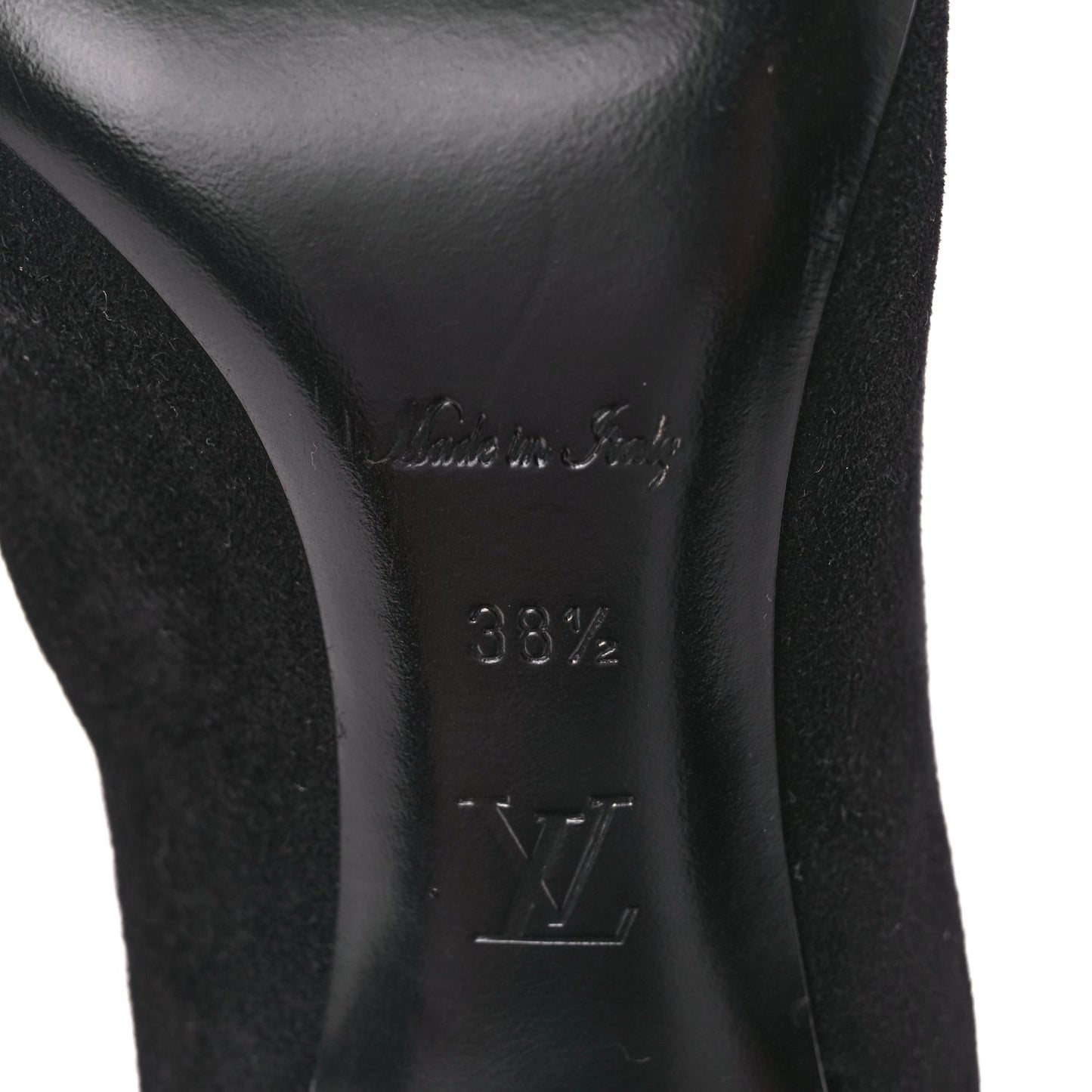 Suede Monogram Uniformes Cap Toe Chelsea 75mm Ankle Boots 38.5 Black