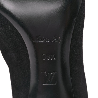 Louis Vuitton Suede Monogram Uniformes Cap Toe Chelsea 75mm Ankle Boots 38.5 Black 6 of 8