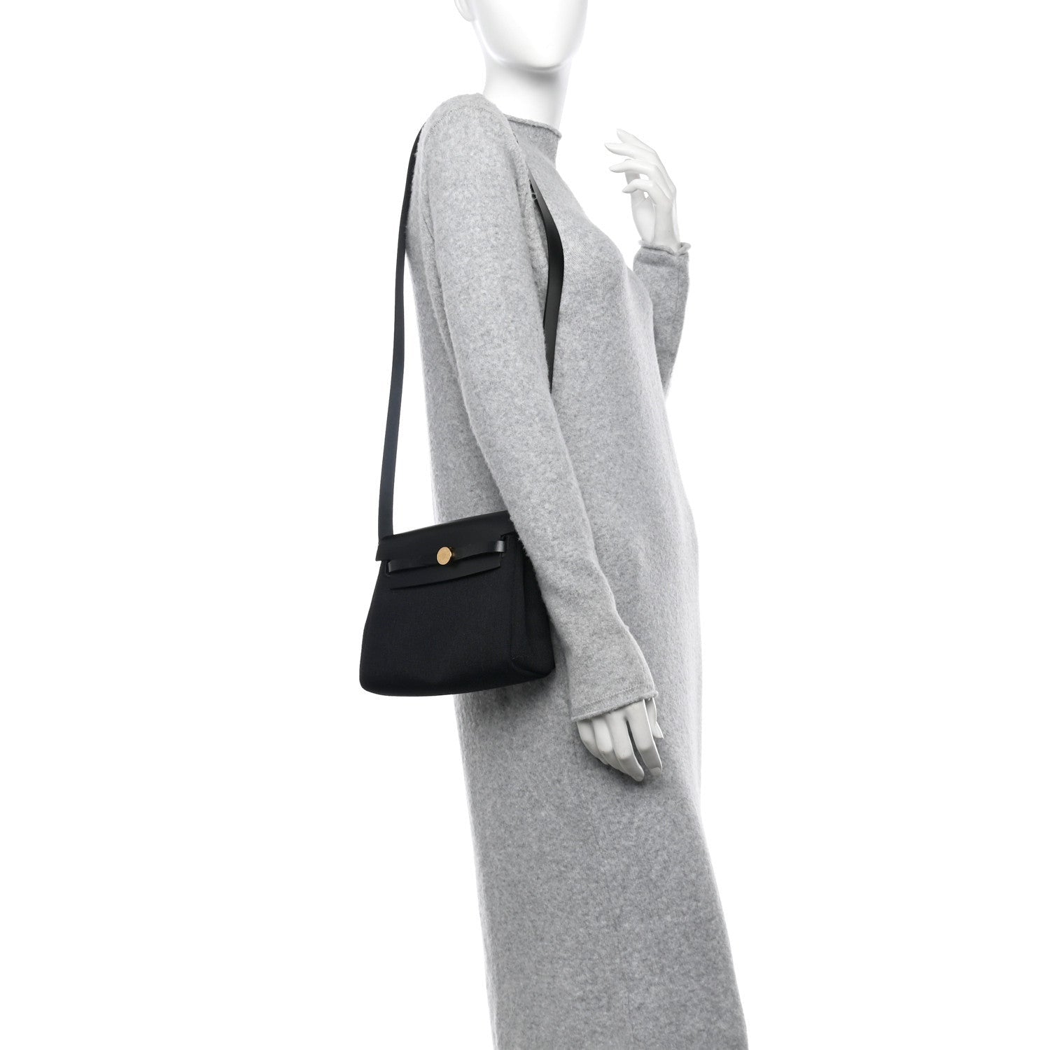 Hermes Military Toile Vache Hunter Herbag Zip Retourne 20 Black 2 of 7