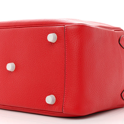 Hermes Taurillon Clemence Lindy 26 Rouge Casaque 10 of 10