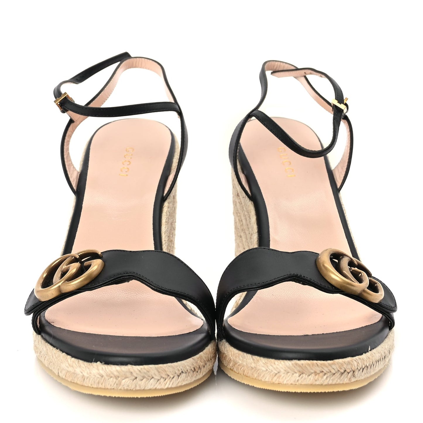 Galassia Aitana Espadrille 10/95mm Wedge Sandals 40.5 Black