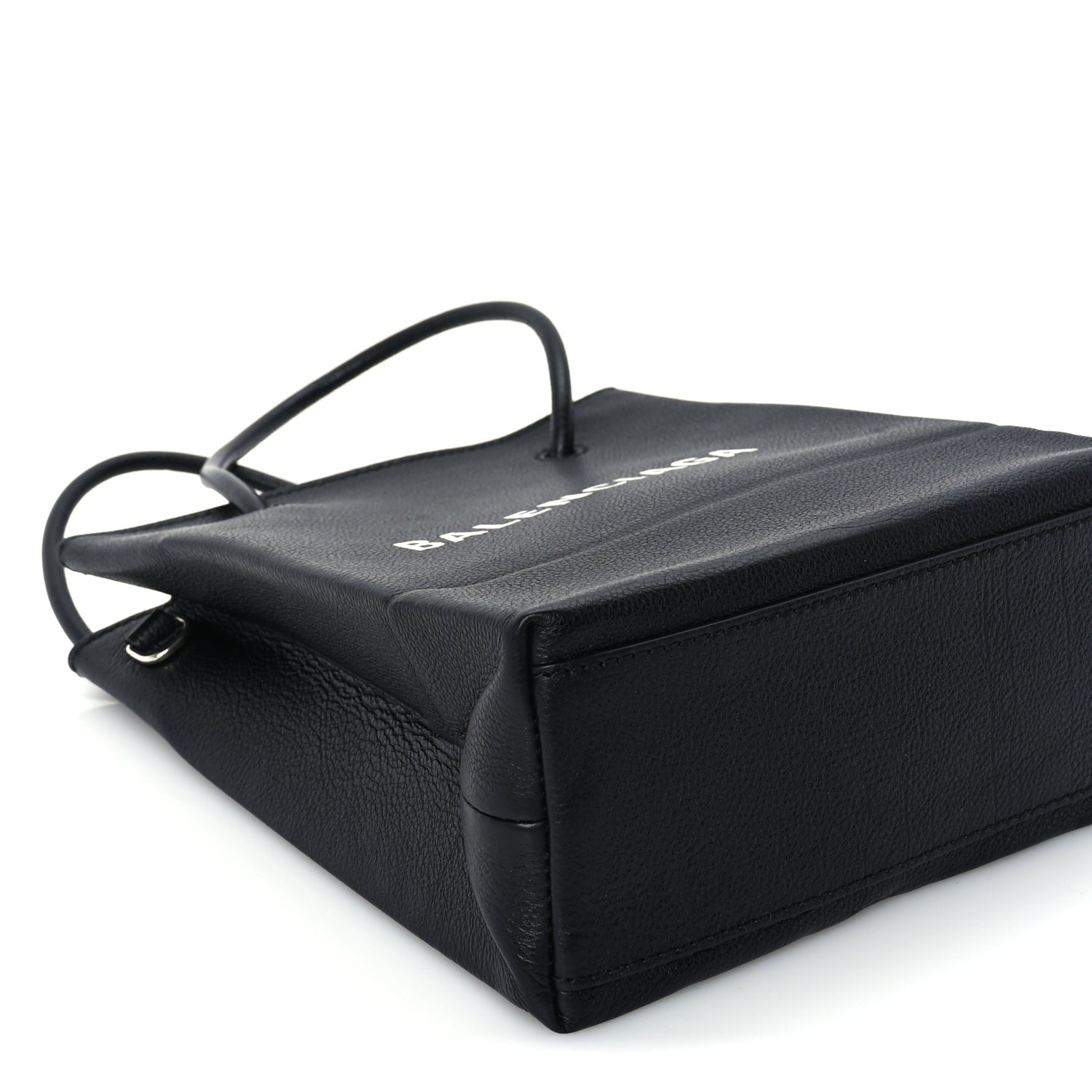 Balenciaga Calfskin Logo XXS Shopping Tote Black 7 of 8