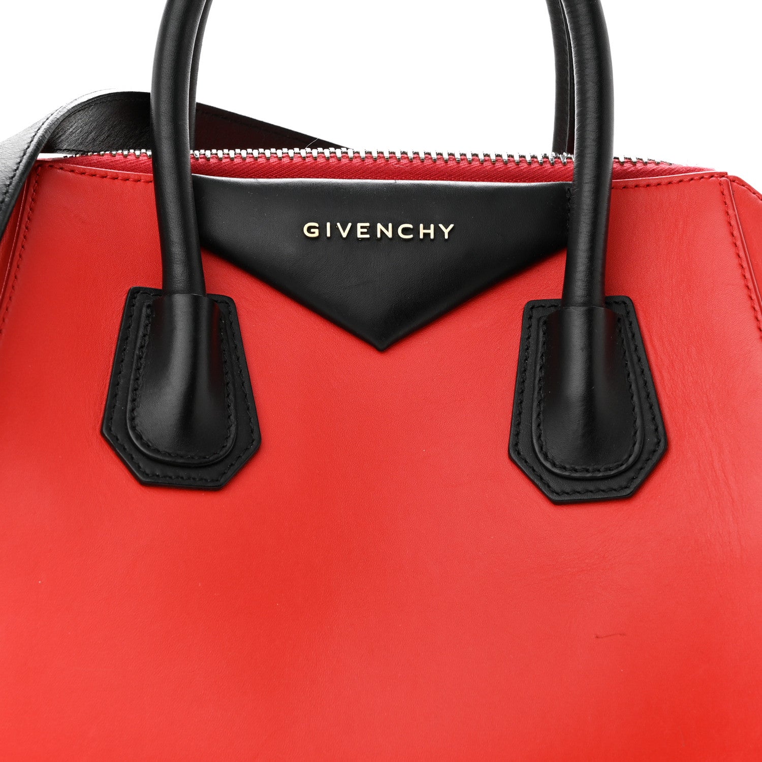 Givenchy Smooth Calfskin Small Bi-Color Antigona Red Black 8 of 12