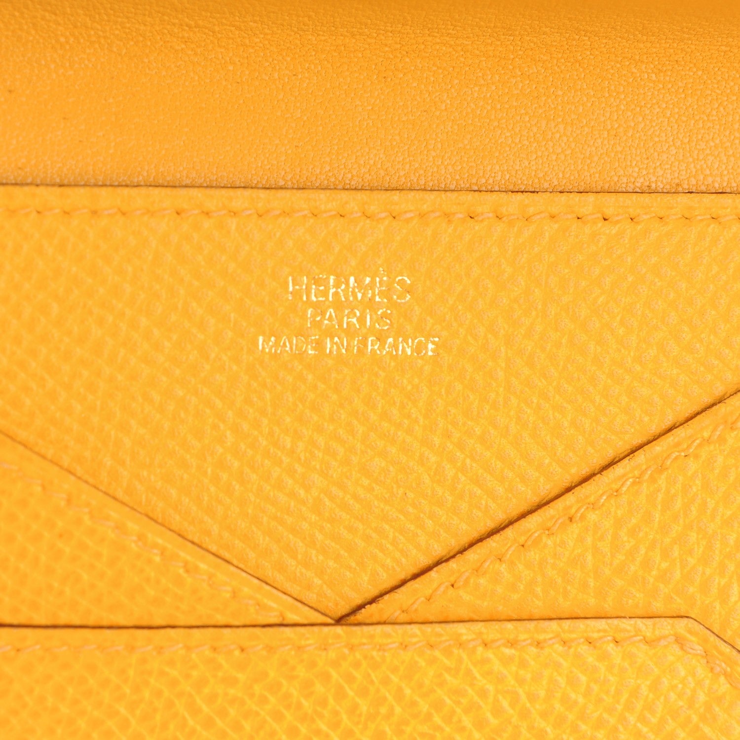Hermes Epsom Envelope Pouch Jaune 6 of 9