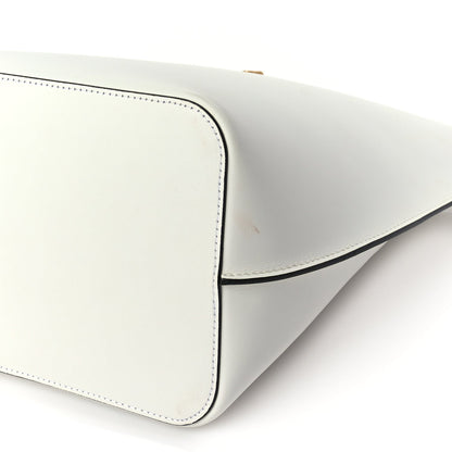 Versace Vitello Large Virtus Bucket Bag Optical White 8 of 9