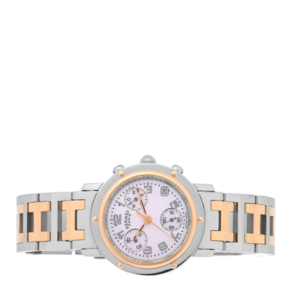 Hermes Stainless Steel 31mm Clipper Chronograph Quartz Watch 2 of 4