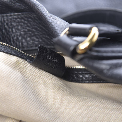 Gucci Pebbled Calfskin Large Soho Top Handle Bag Black 7 of 12