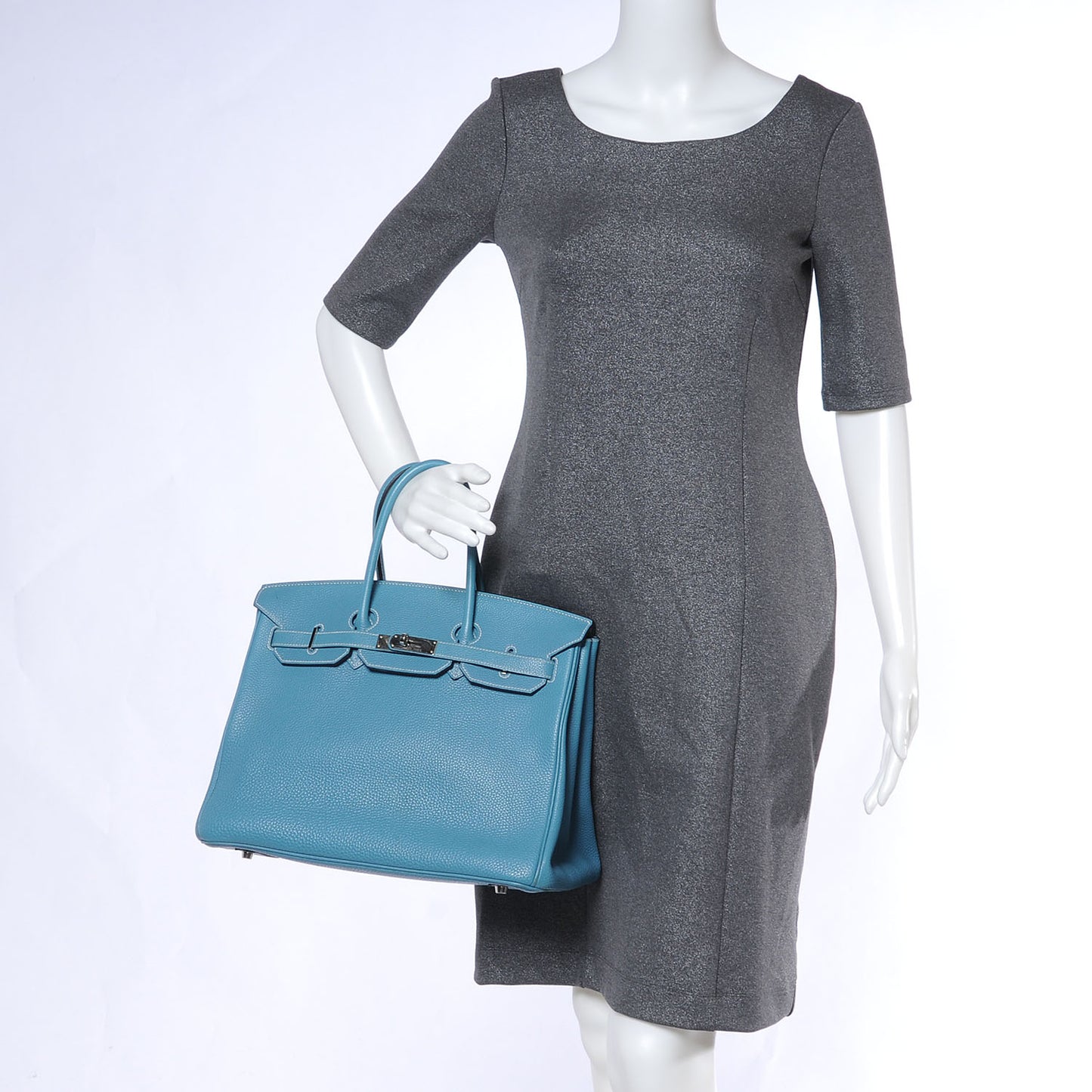 Togo Birkin 35 Blue Jean