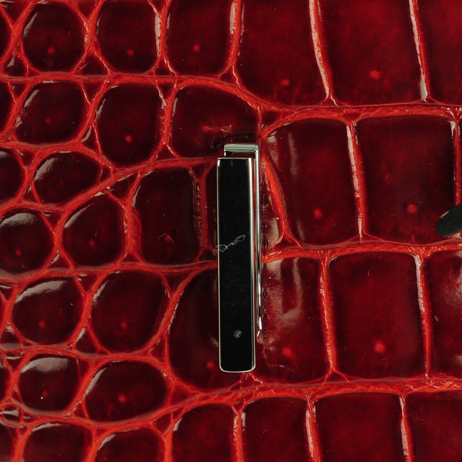 Hermes Shiny Porosus Crocodile Birkin 35 Rouge H 15 of 25