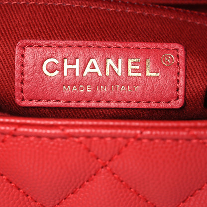 Chanel Caviar Quilted Mini Coco Handle Flap Red 6 of 15