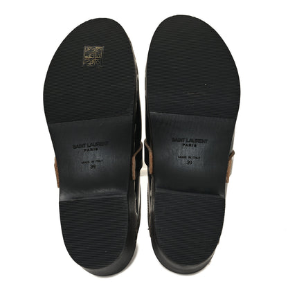 Saint Laurent Smooth Calfskin Le Maillon Clogs 39 Black 5 of 9