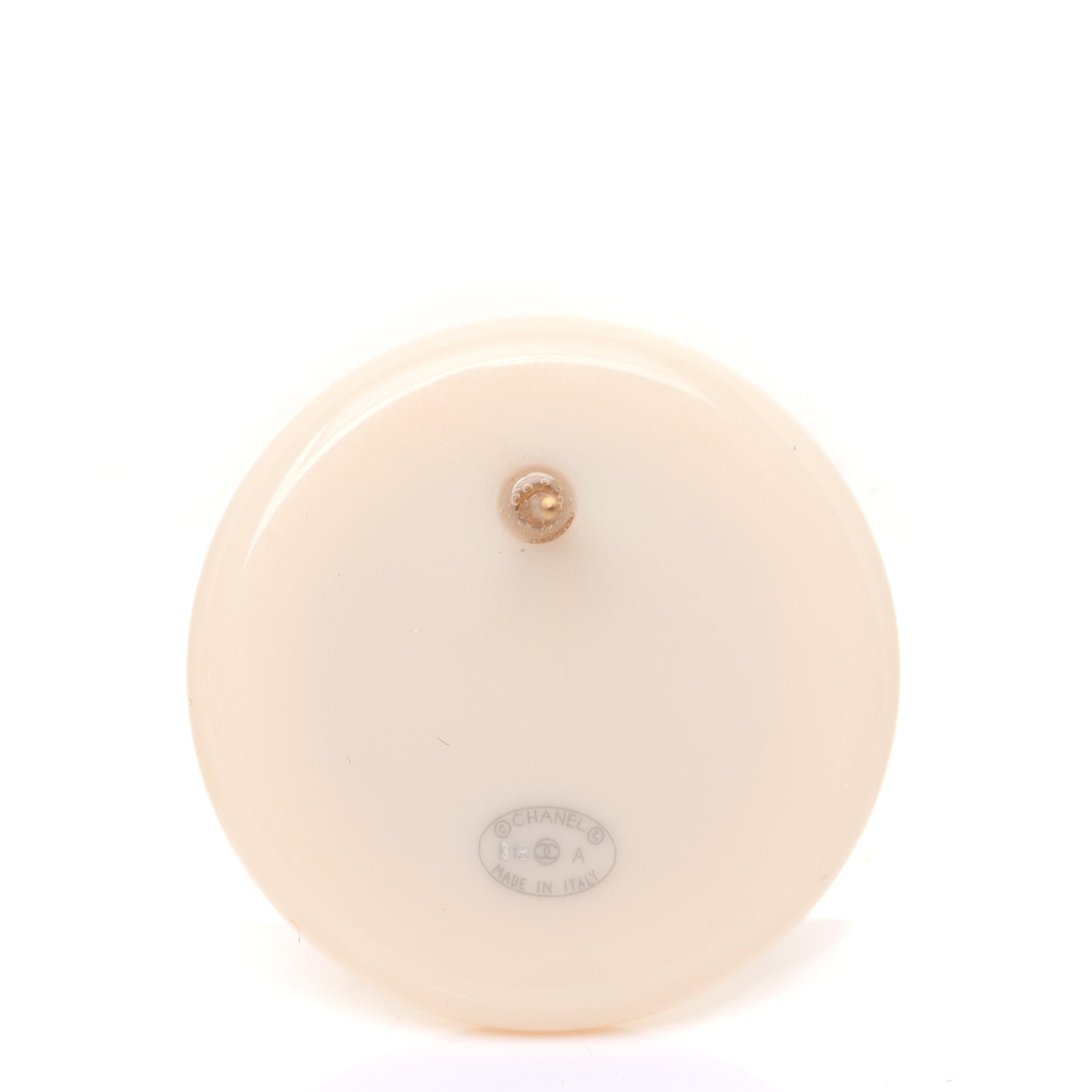 Round Earrings Gold Cream