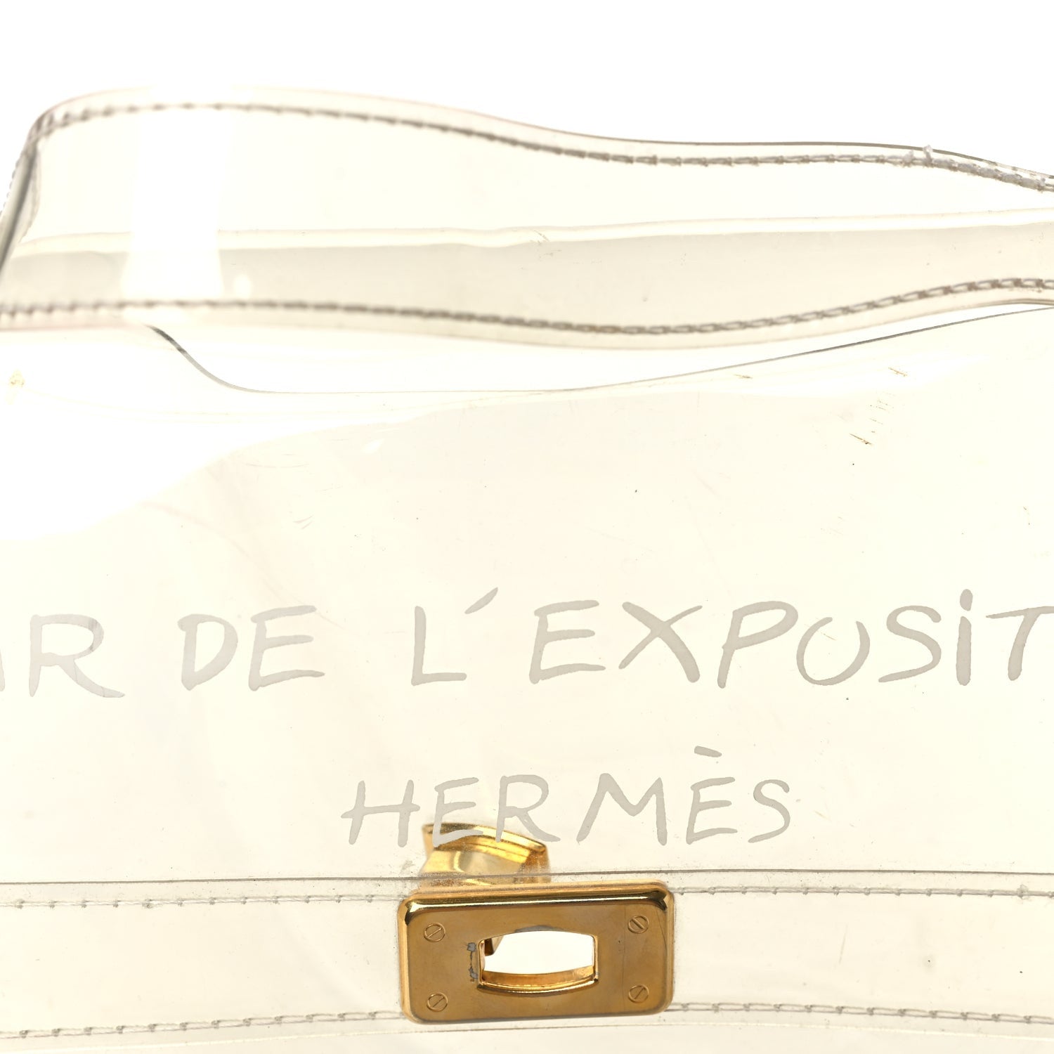 Hermes Vinyl Souvenir De L'Exposition Kelly Transparent 5 of 8