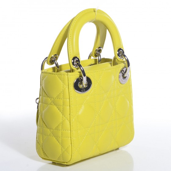 Lambskin Cannage Nano Lady Dior Acid
