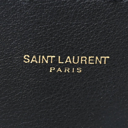 Saint Laurent Calfskin Large Leopard Print Shopping Tote Black 5 of 8