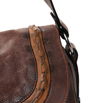 Christian Dior Calfskin Gaucho Double Saddle Bag Brown 6 of 7
