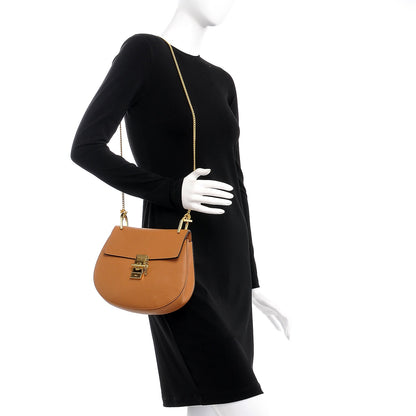 Chloe Grained Lambskin Drew Shoulder Bag Gingerbread 2 of 9