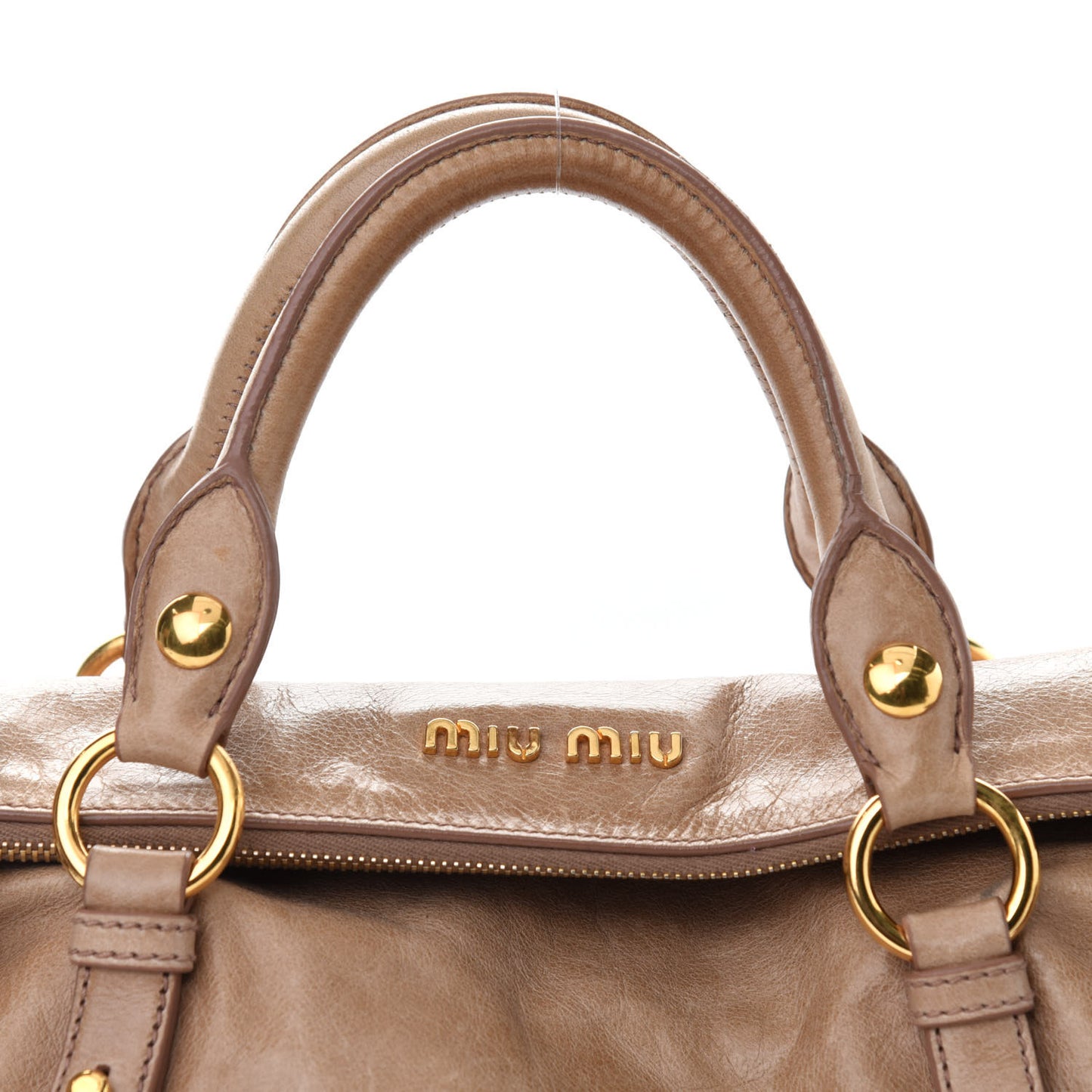 Vitello Lux Medium Bow Bag Cammeo