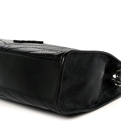 Saint Laurent Crinkled Calfskin Matelasse Monogram Medium Niki Shopper Tote Black 10 of 10