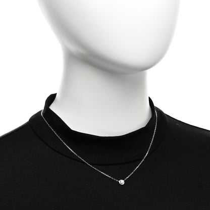 Cartier 18K White Gold Diamond LM D'Amour Pendant Necklace 2 of 5