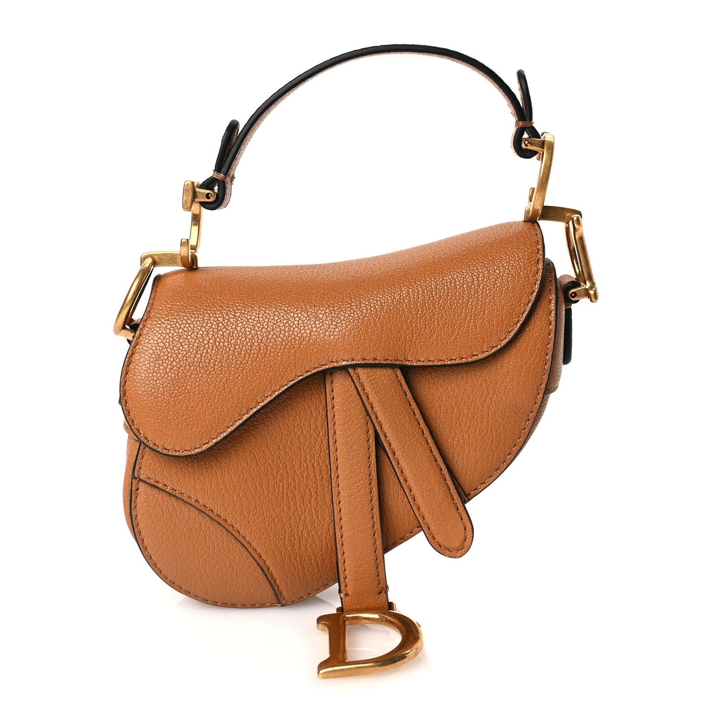 Goatskin Micro Saddle Bag Camello