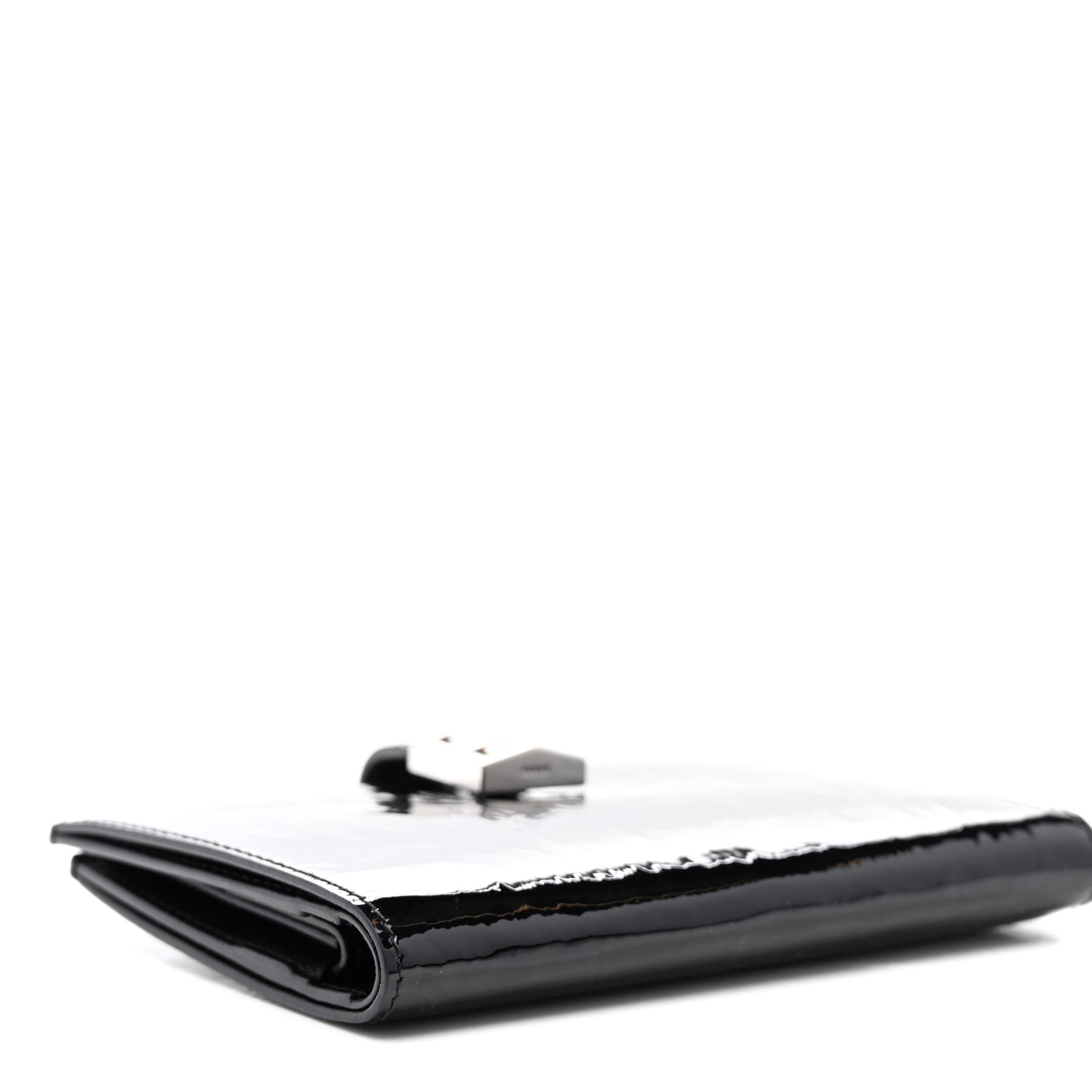 Patent Textured Goatskin Card Case Black