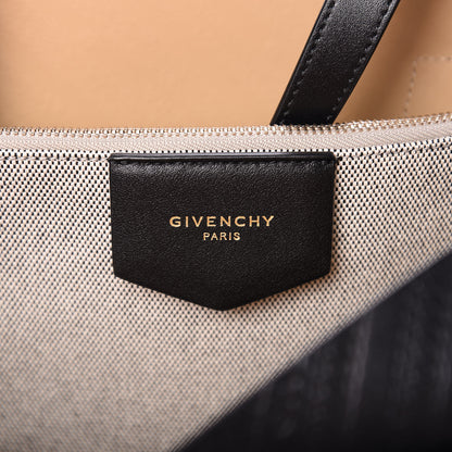 Givenchy Calfskin Chain Embossed Medium Bond Shopper Tote Black 7 of 10