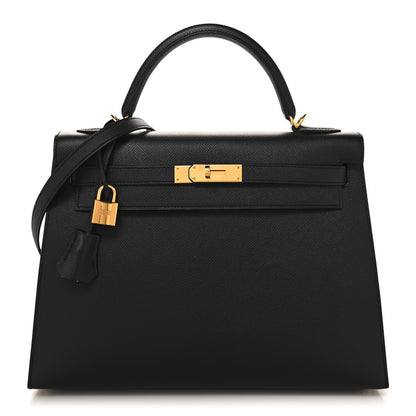 Hermes Epsom Kelly Sellier 32 Black 1 of 10