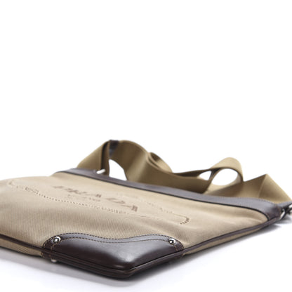 Prada Jacquard Logo Small Flat Messenger Bag Corda Moro 7 of 12