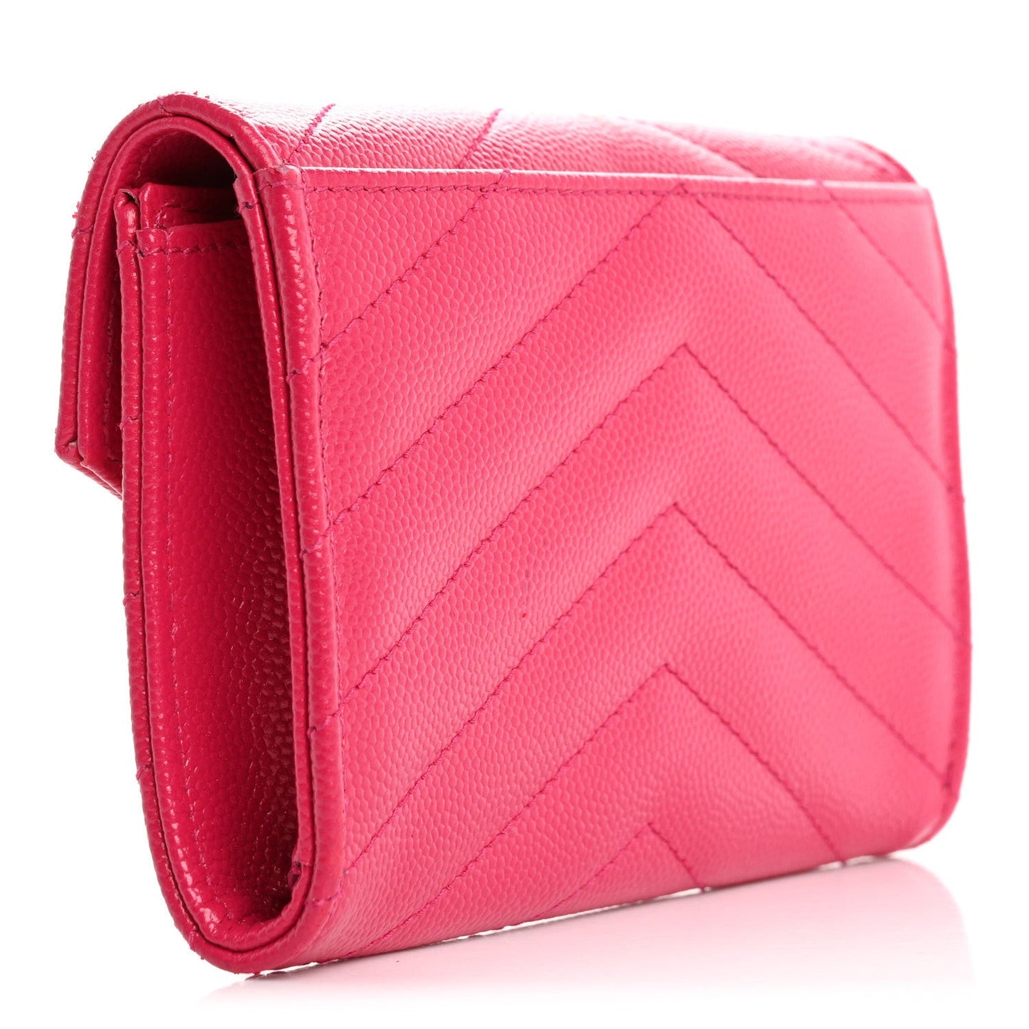 Grain De Poudre Matelasse Chevron Small Monogram Envelope Wallet Bubblegum
