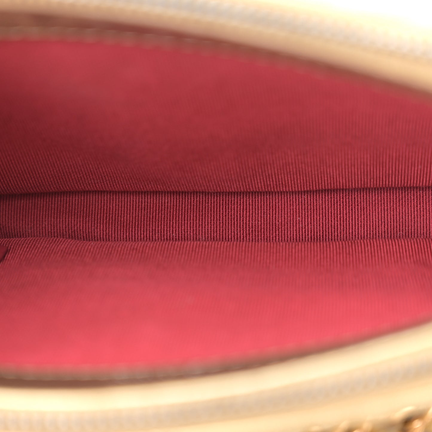 Metallic Aged Calfskin Quilted Small Gabrielle Clutch With Chain Gold