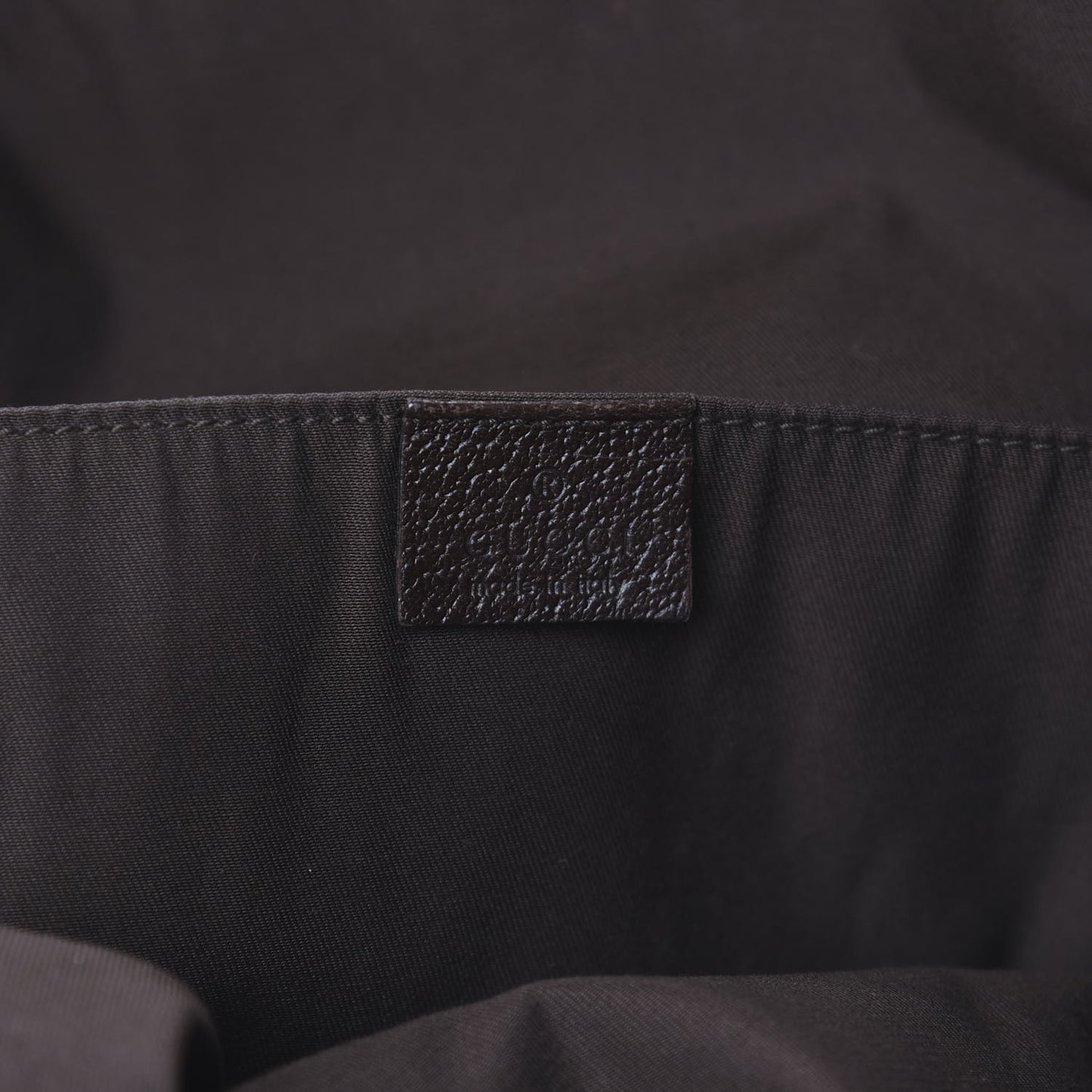 GG Monogram Medium Web Handle Vertical Tote Dark Brown